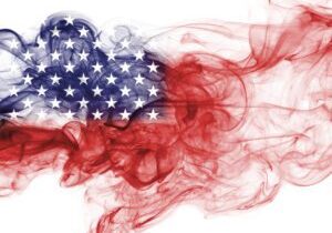 United States flag smoke, US flag